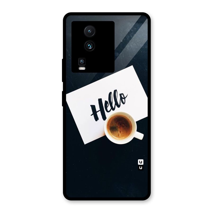 Hello Coffee Glass Back Case for Vivo iQOO Neo 7 Pro