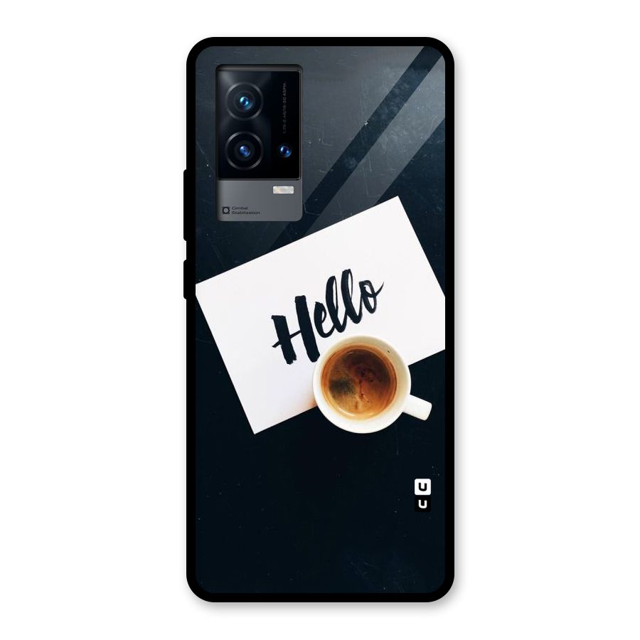 Hello Coffee Glass Back Case for iQOO 9 5G