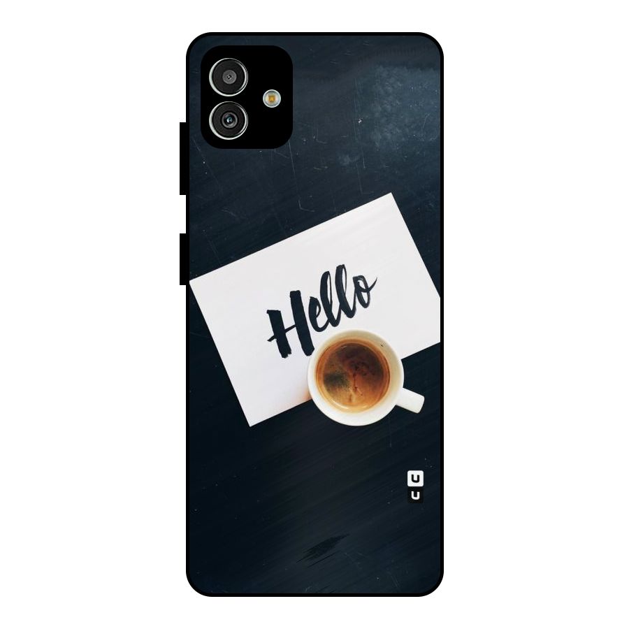 Hello Coffee Metal Back Case for Galaxy M13 5G