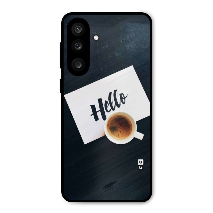 Hello Coffee Metal Back Case for Galaxy M56