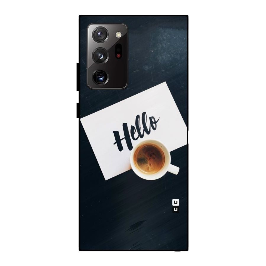 Hello Coffee Metal Back Case for Galaxy Note 20 Ultra