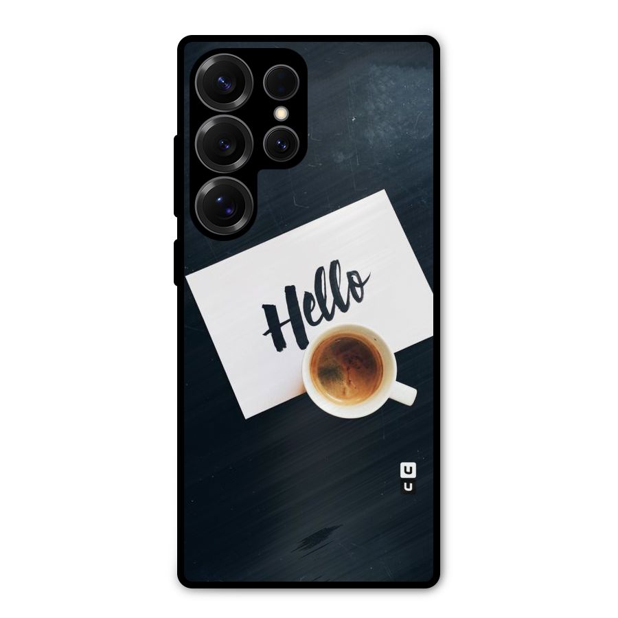 Hello Coffee Metal Back Case for Galaxy S25 Ultra
