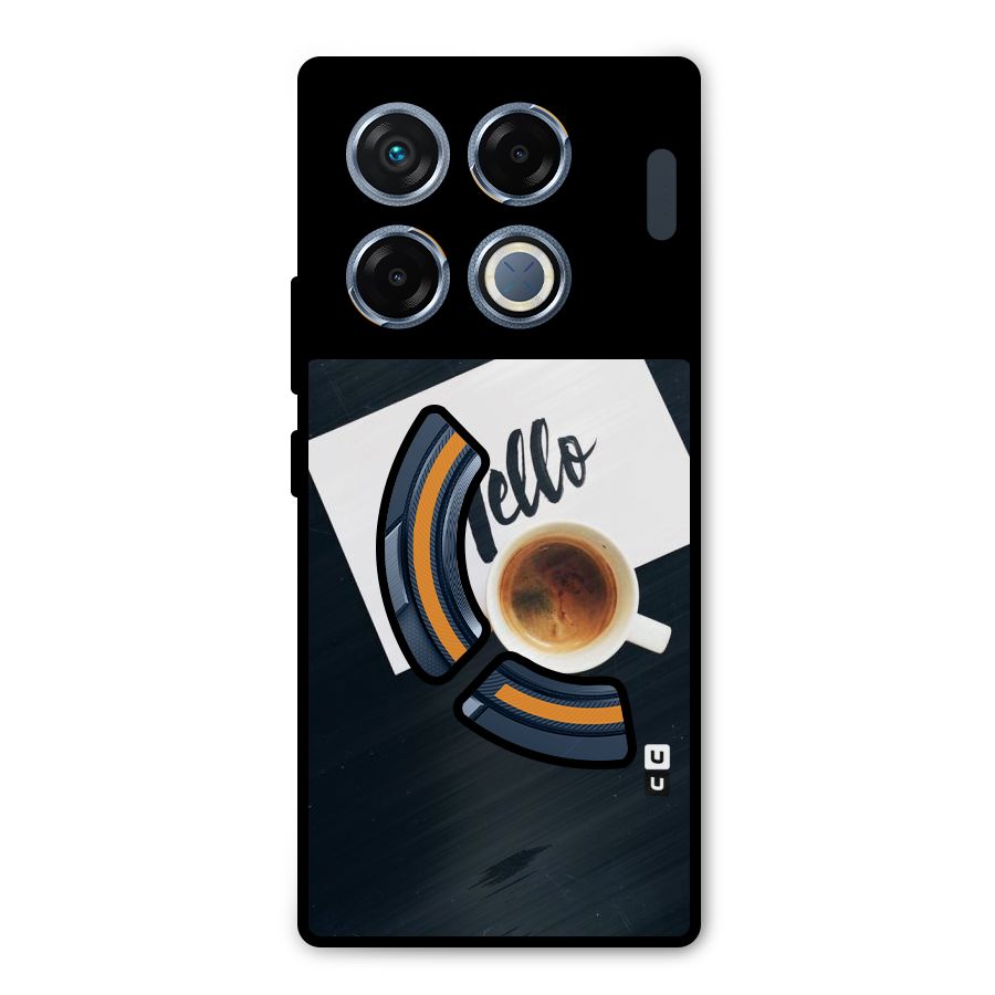 Hello Coffee Metal Back Case for Infinix GT 20 Pro