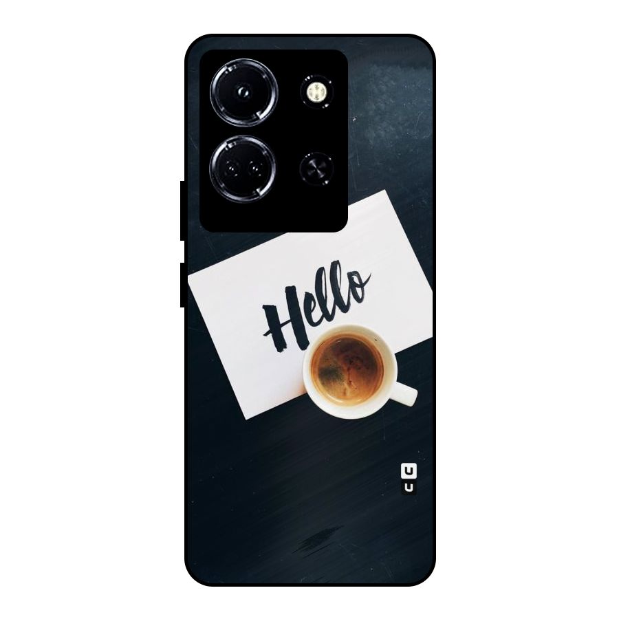 Hello Coffee Metal Back Case for Infinix Note 30 5G