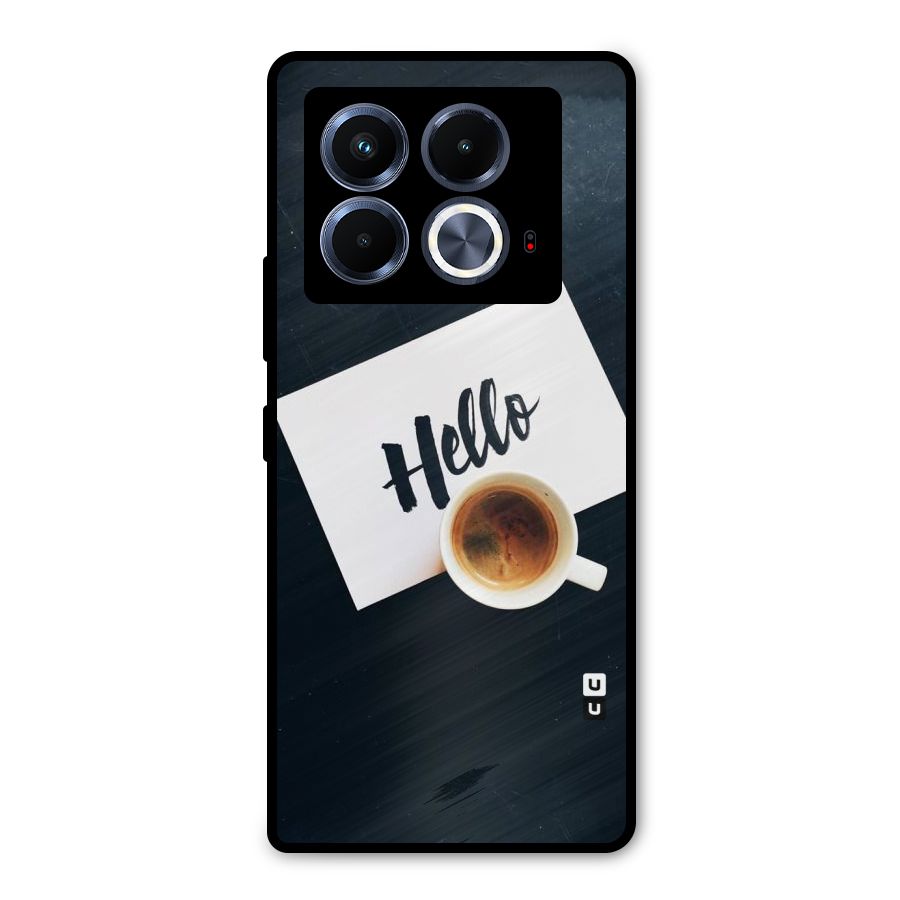 Hello Coffee Metal Back Case for Infinix Note 40 5G