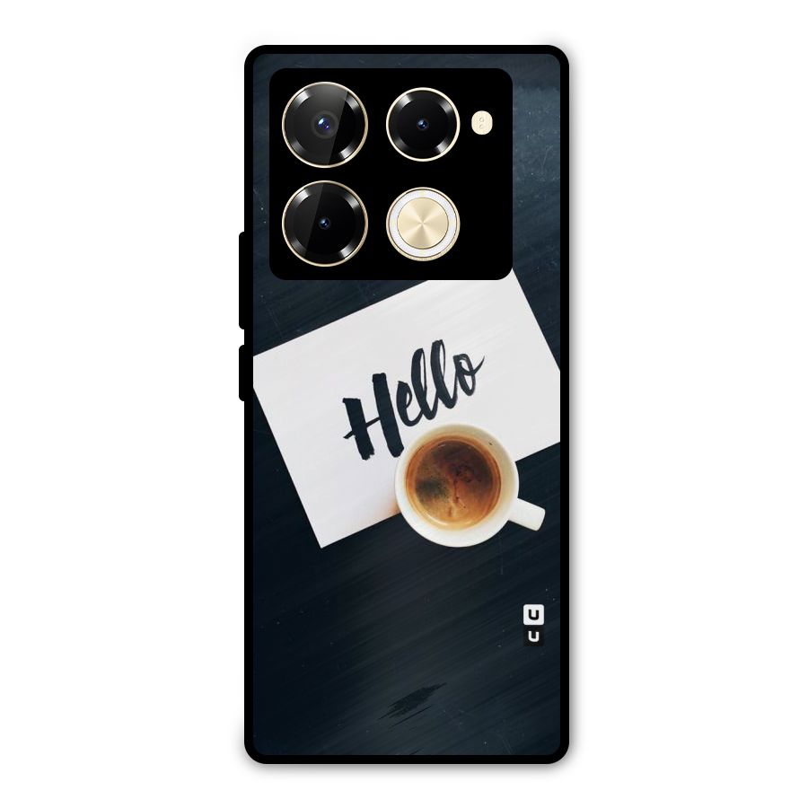 Hello Coffee Metal Back Case for Infinix Note 40 Pro Plus