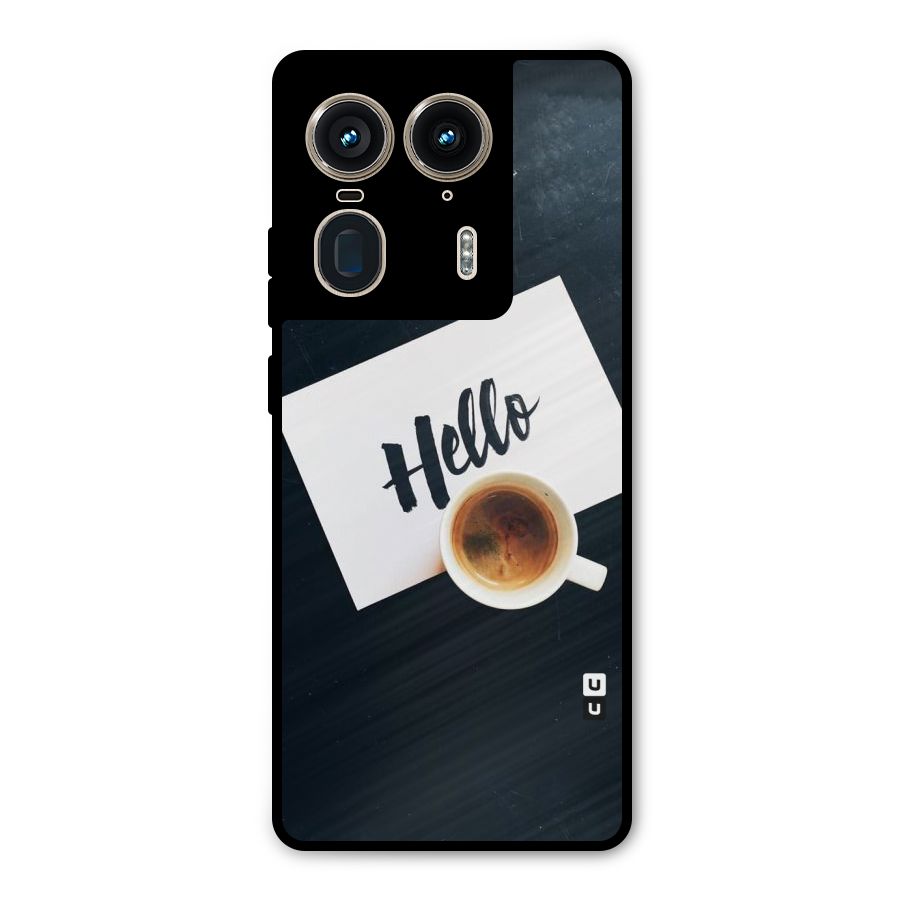Hello Coffee Metal Back Case for Motorola Edge 50 Ultra