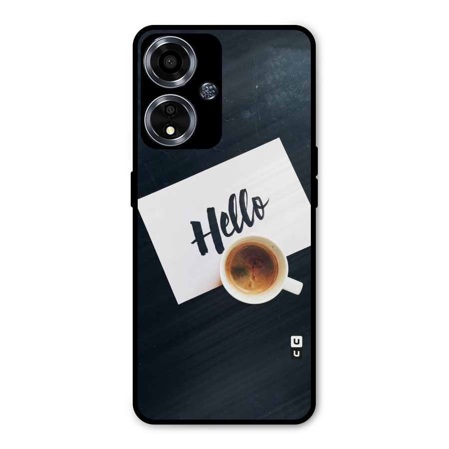 Hello Coffee Metal Back Case for Oppo A59