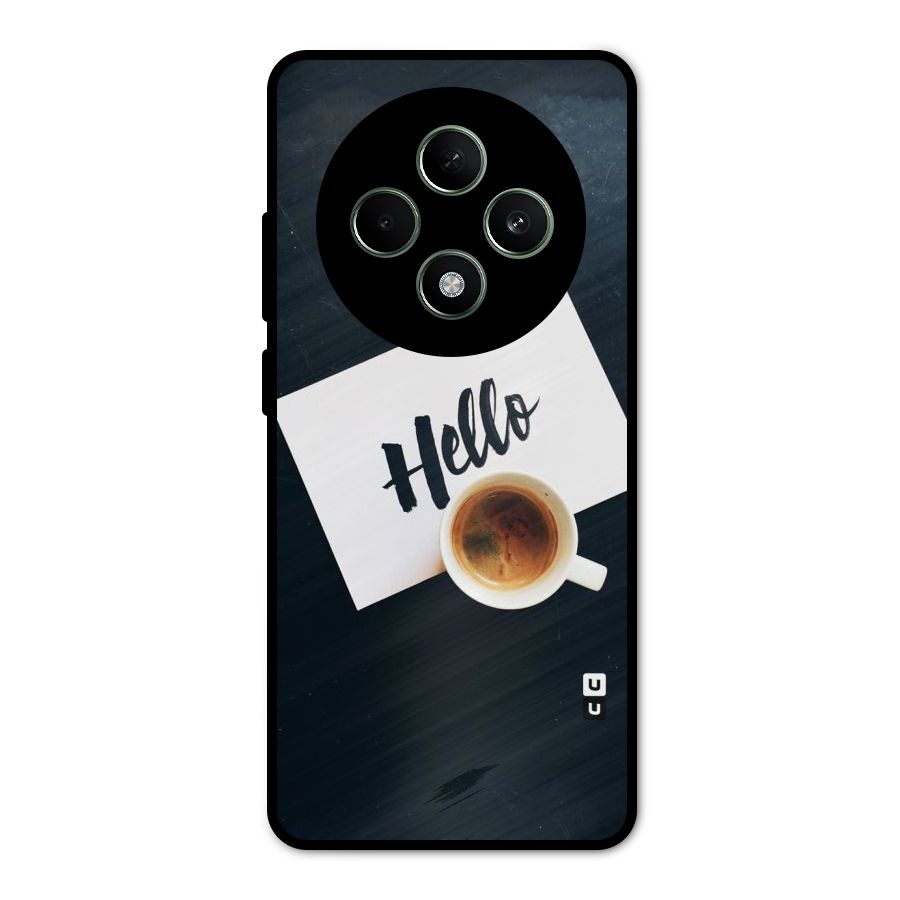 Hello Coffee Metal Back Case for Oppo F27