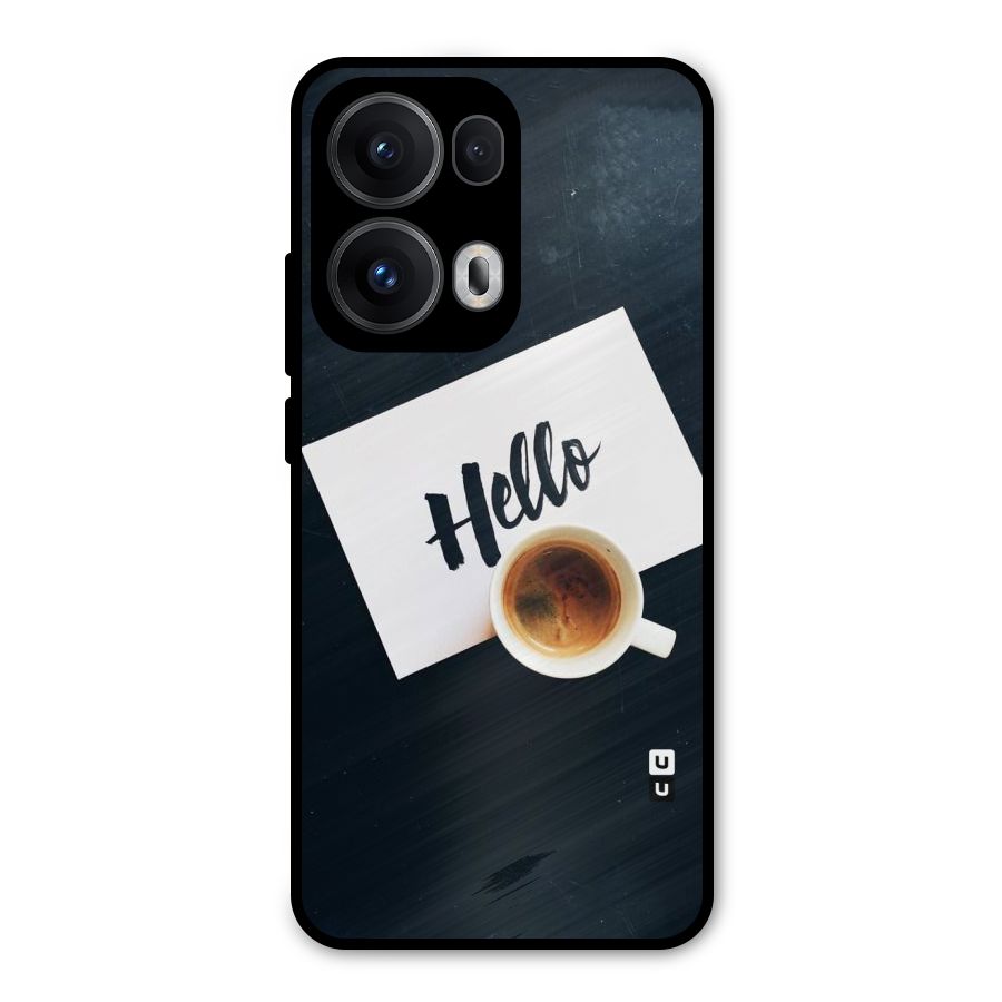Hello Coffee Metal Back Case for Oppo Reno13 Pro