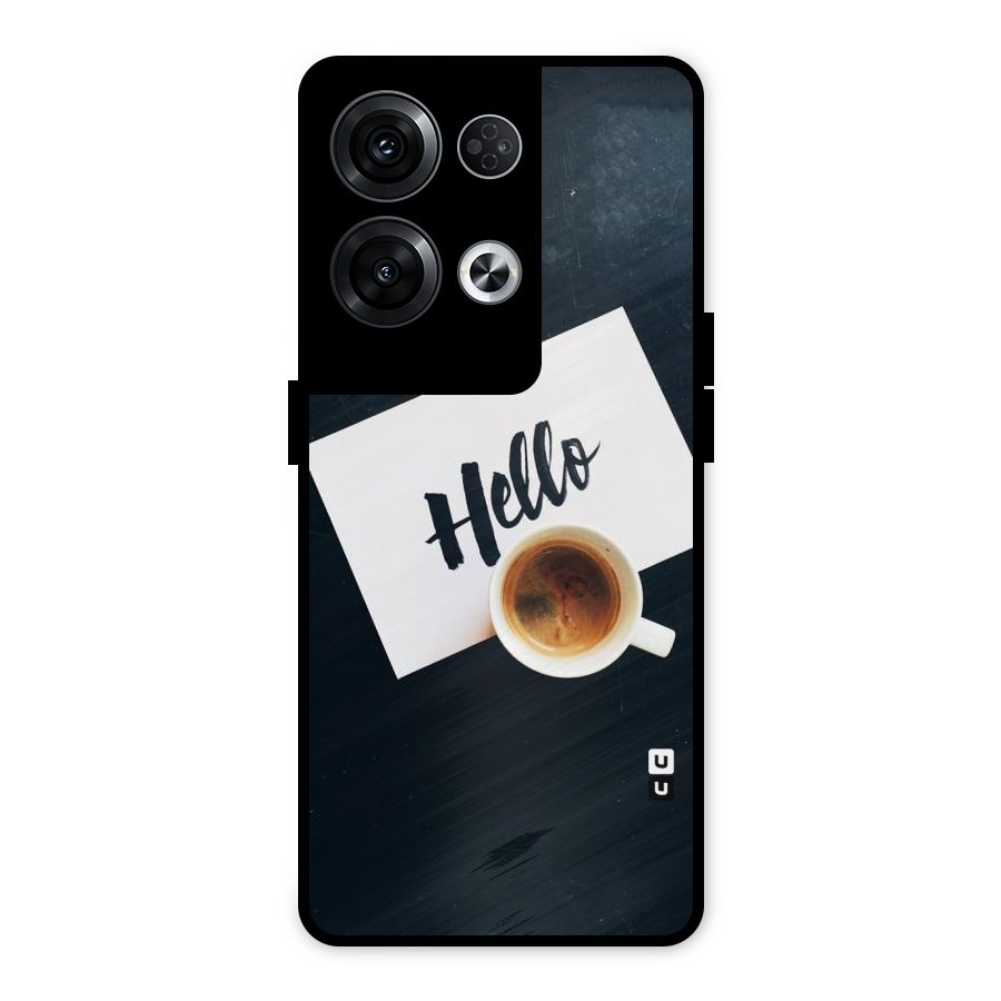 Hello Coffee Metal Back Case for Oppo Reno8 Pro 5G