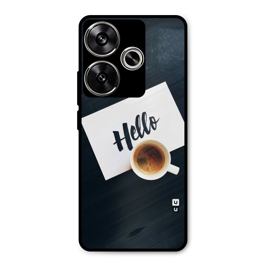 Hello Coffee Metal Back Case for Poco F6