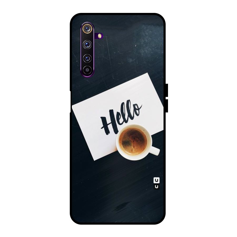 Hello Coffee Metal Back Case for Realme 6 Pro
