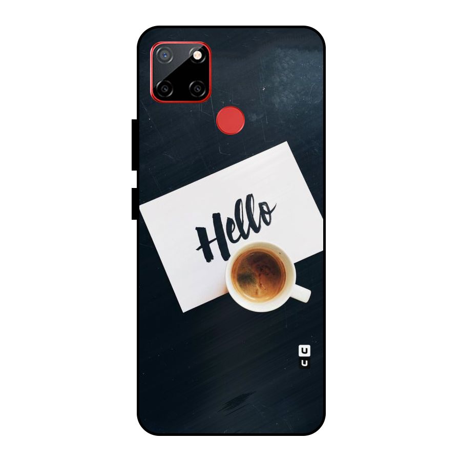 Hello Coffee Metal Back Case for Realme C12