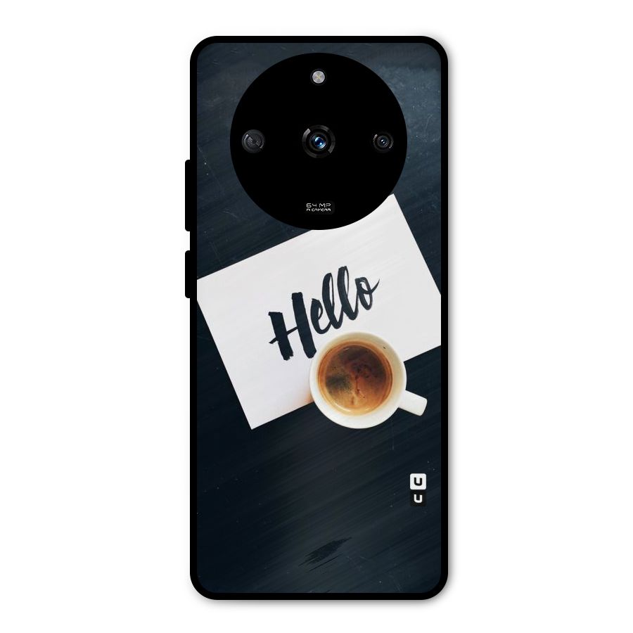 Hello Coffee Metal Back Case for Realme Narzo 60 5G