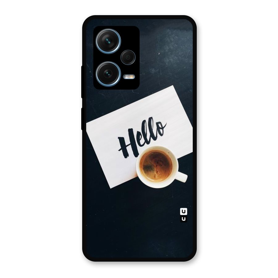 Hello Coffee Metal Back Case for Redmi Note 12 Pro Plus 5G