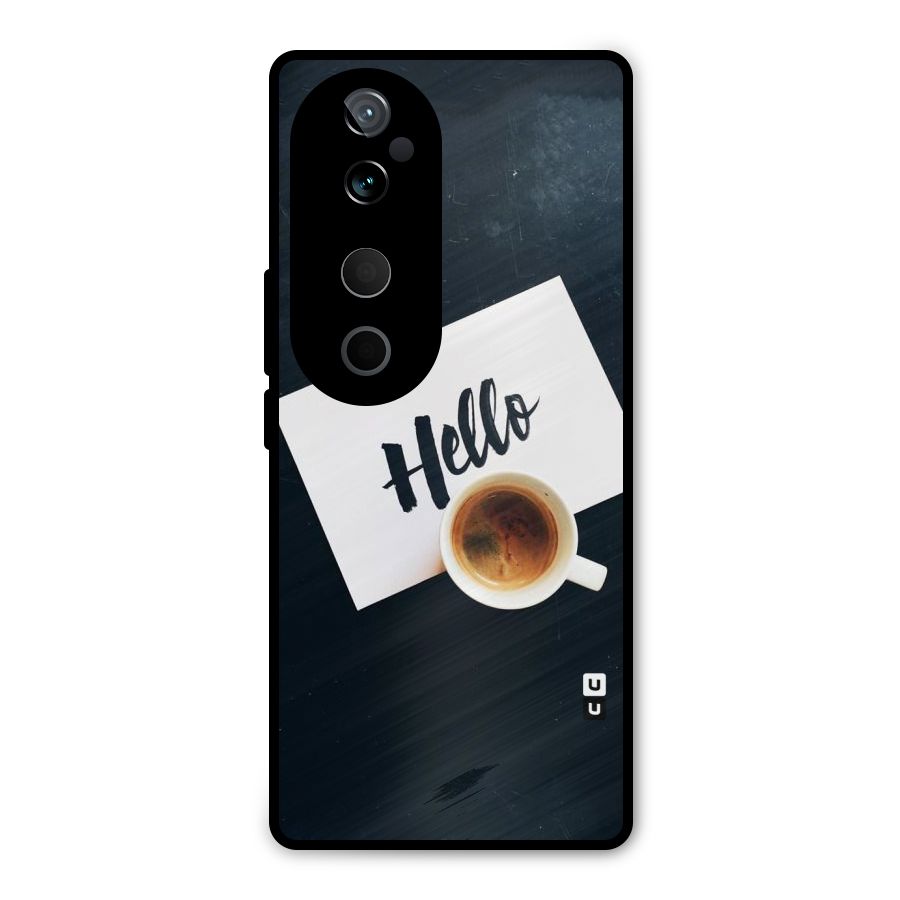 Hello Coffee Metal Back Case for Vivo T3 Ultra