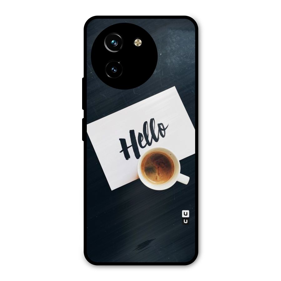 Hello Coffee Metal Back Case for Vivo T3x