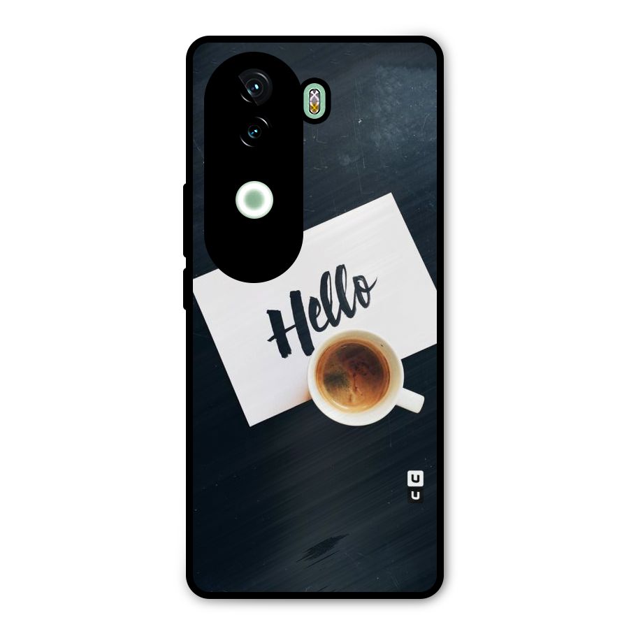 Hello Coffee Metal Back Case for Vivo V40e
