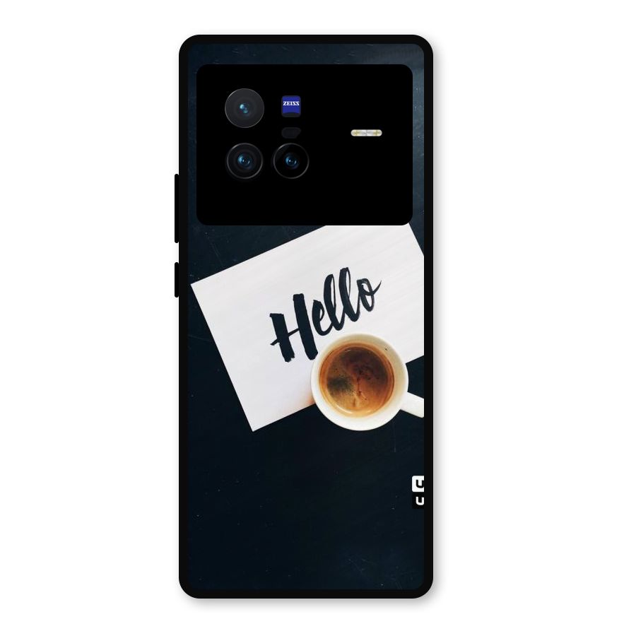 Hello Coffee Metal Back Case for Vivo X80