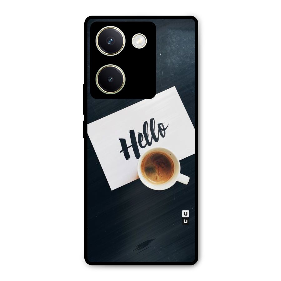 Hello Coffee Metal Back Case for Vivo Y200 Pro