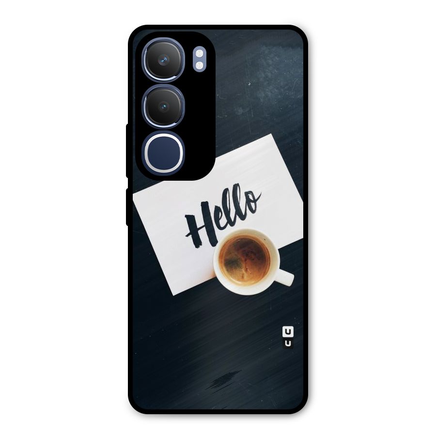 Hello Coffee Metal Back Case for Vivo Y29