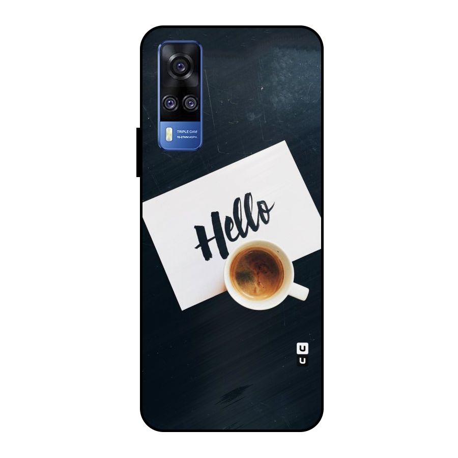 Hello Coffee Metal Back Case for Vivo Y51