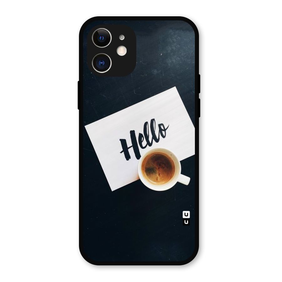 Hello Coffee Metal Back Case for iPhone 12