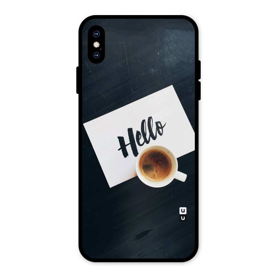 Hello Coffee Metal Back Case for iPhone XS Max