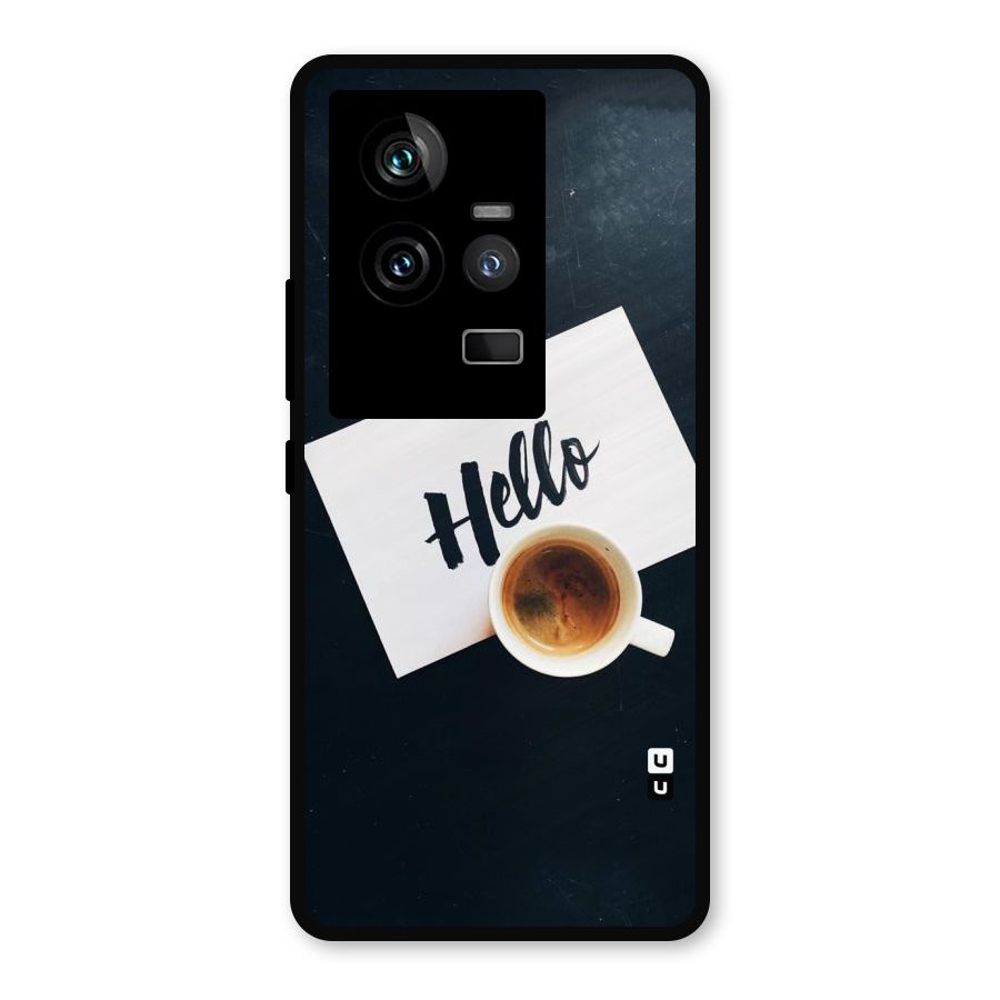 Hello Coffee Metal Back Case for iQOO 11 5G