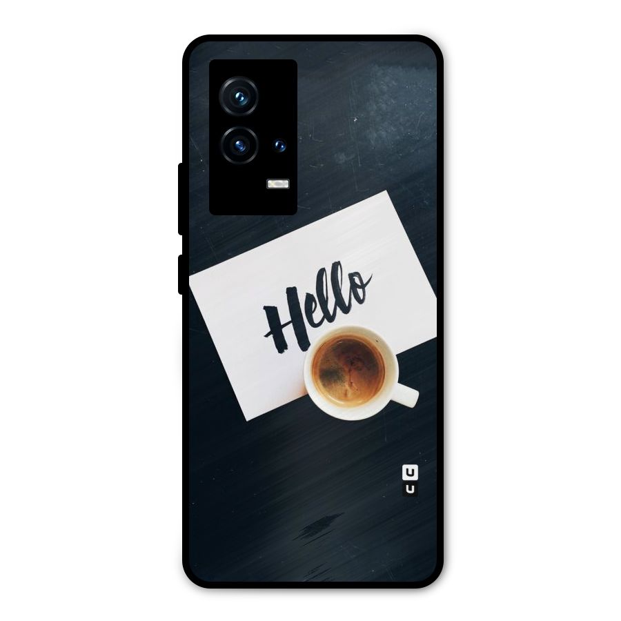 Hello Coffee Metal Back Case for iQOO 9 5G