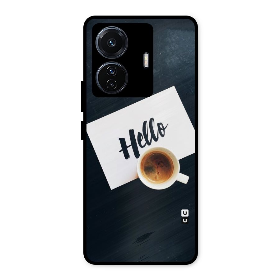 Hello Coffee Metal Back Case for iQOO Z6