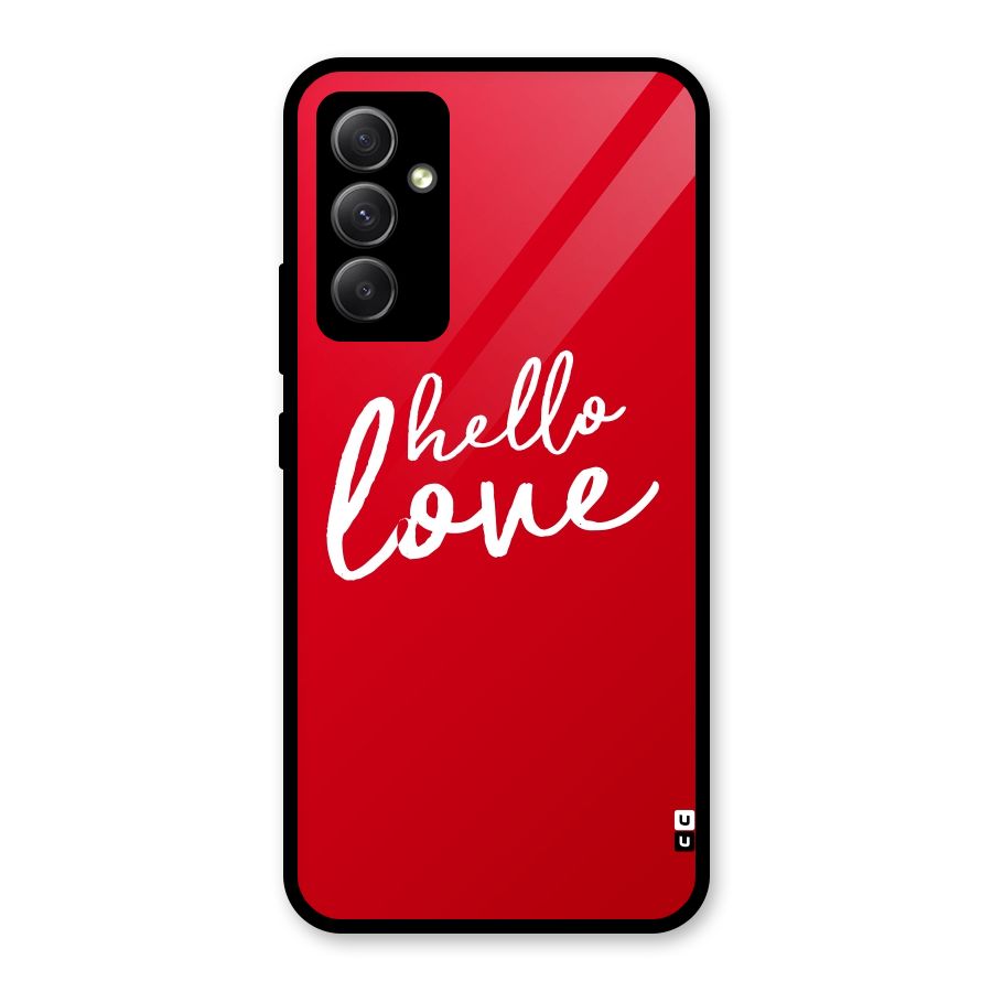 Hello Love Glass Back Case for Galaxy A34
