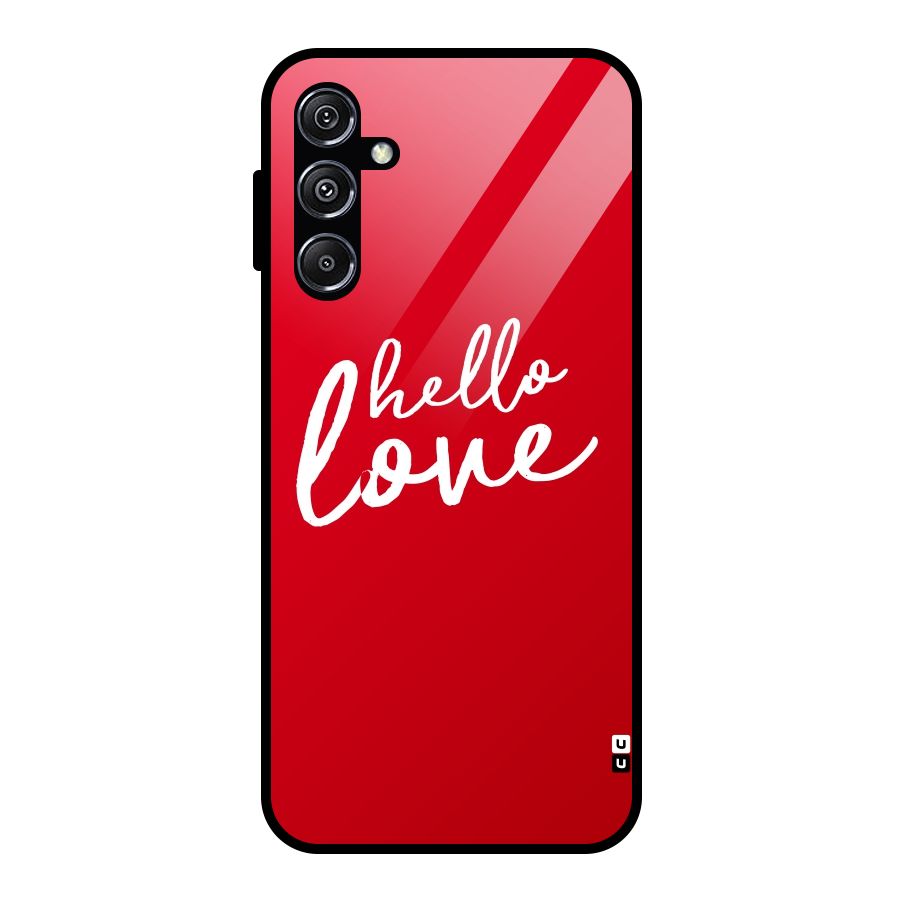 Hello Love Glass Back Case for Galaxy M34 5G
