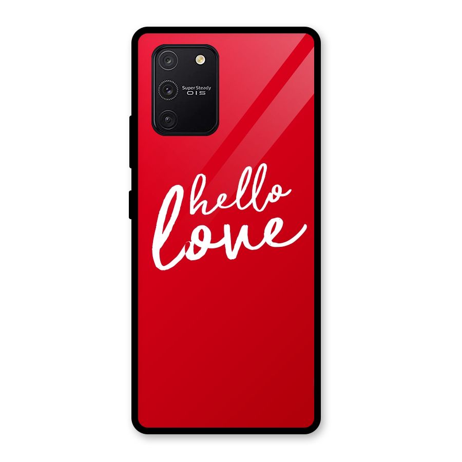 Hello Love Glass Back Case for Galaxy S10 Lite