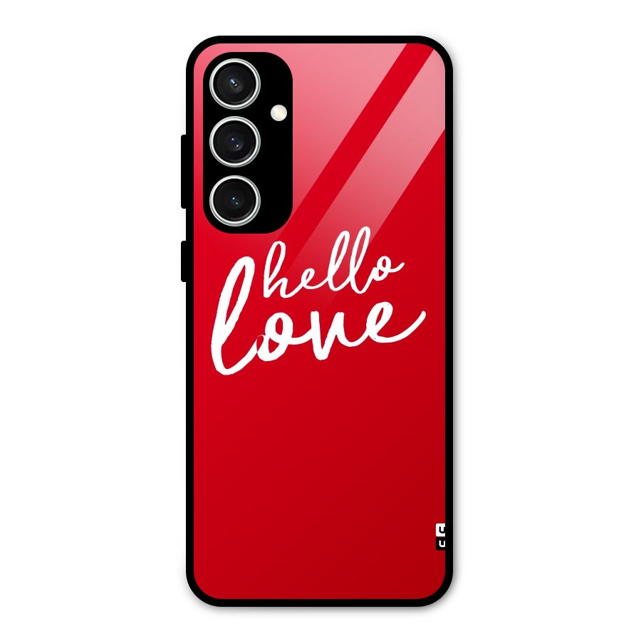 Hello Love Glass Back Case for Galaxy S23 FE