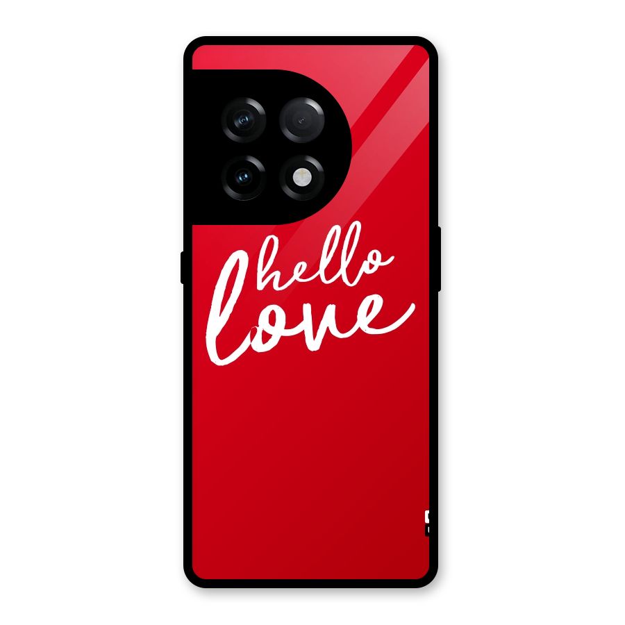 Hello Love Glass Back Case for OnePlus 11R