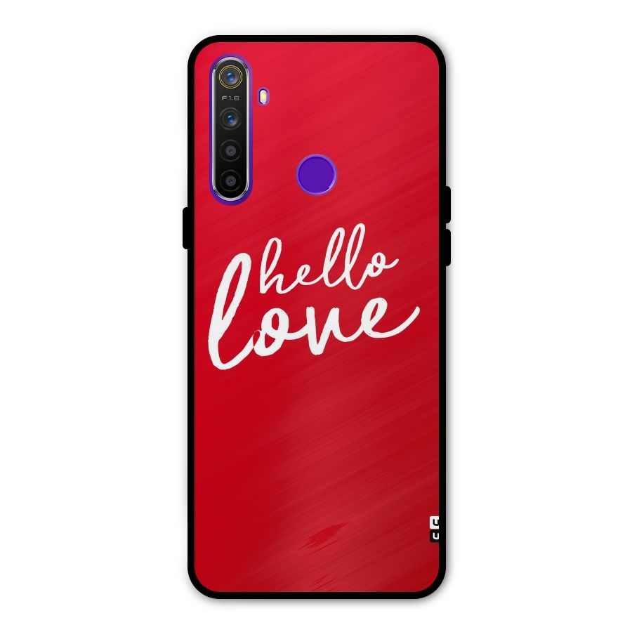 Hello Love Glass Back Case for Realme 5s