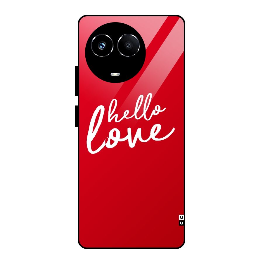 Hello Love Glass Back Case for Realme Narzo 60X