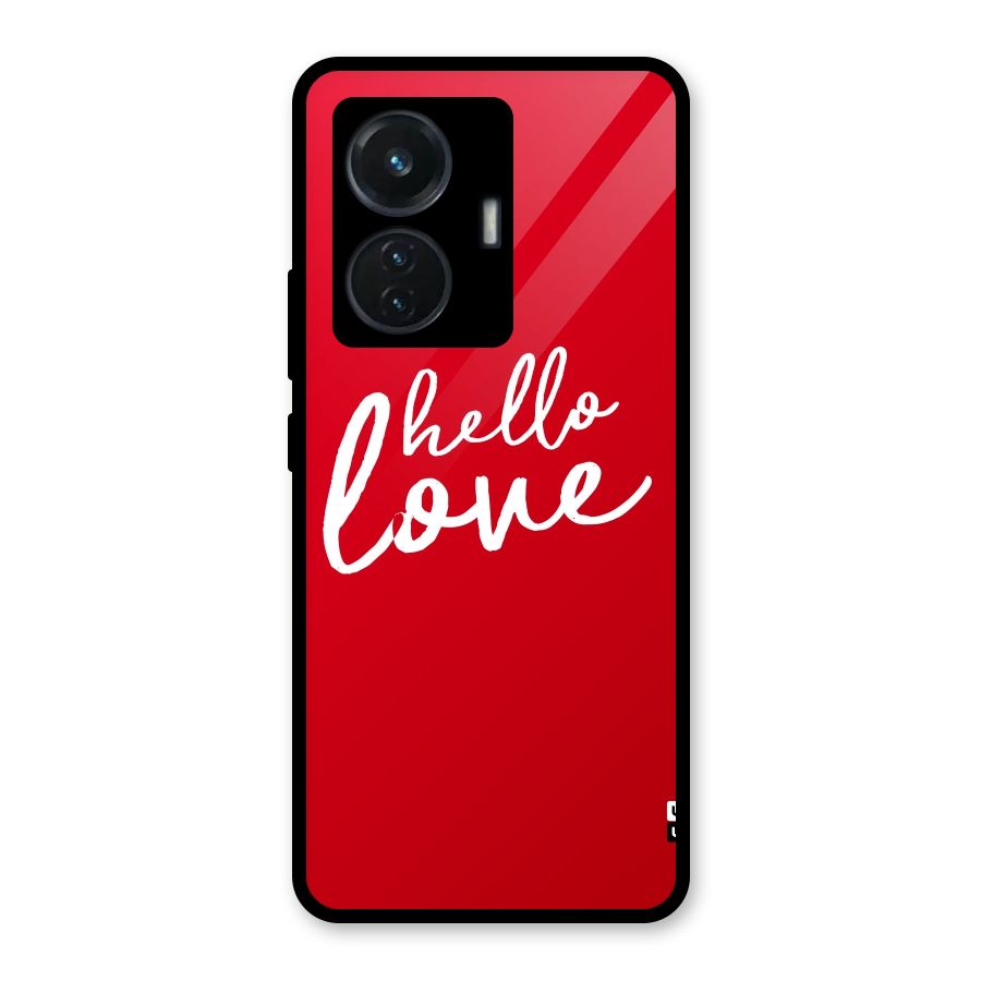 Hello Love Glass Back Case for Vivo T1 44W