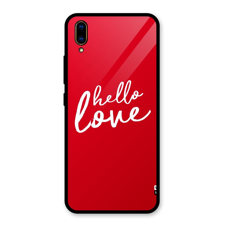 Hello Love Glass Back Case for Vivo V11 Pro