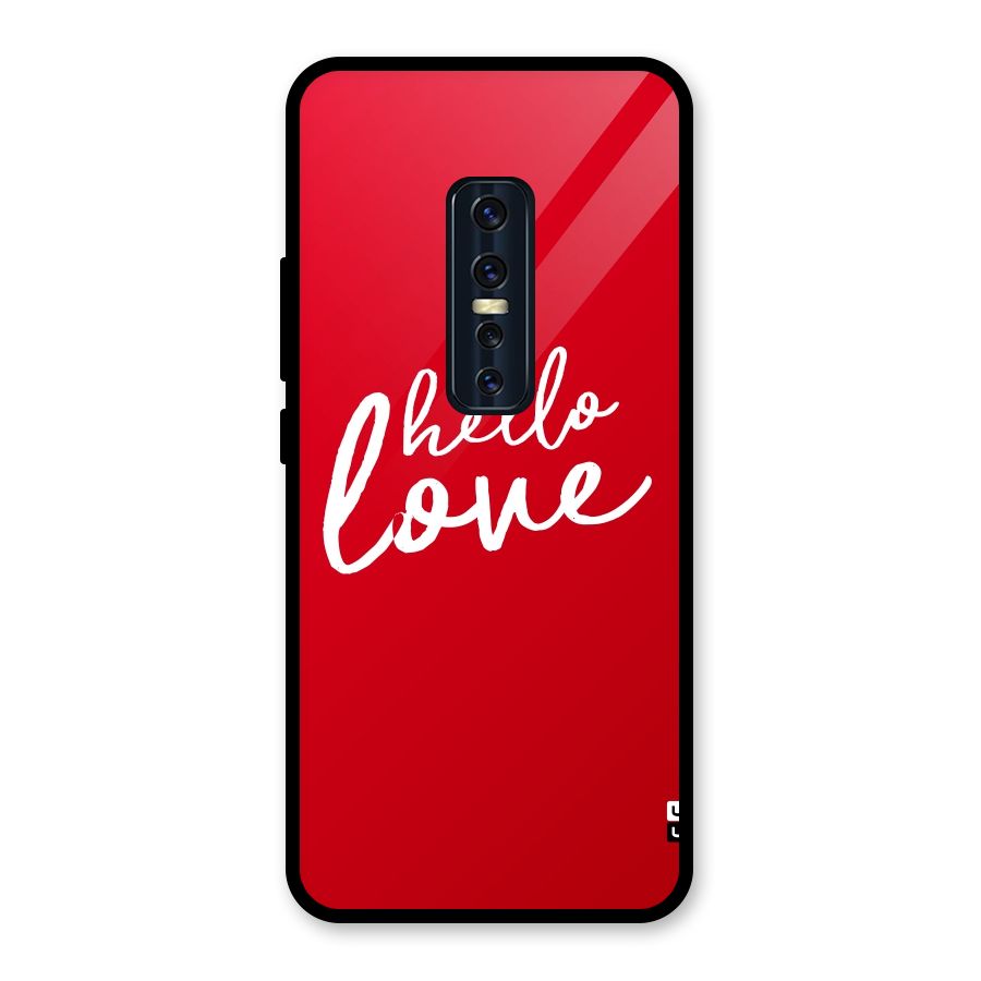 Hello Love Glass Back Case for Vivo V17 Pro