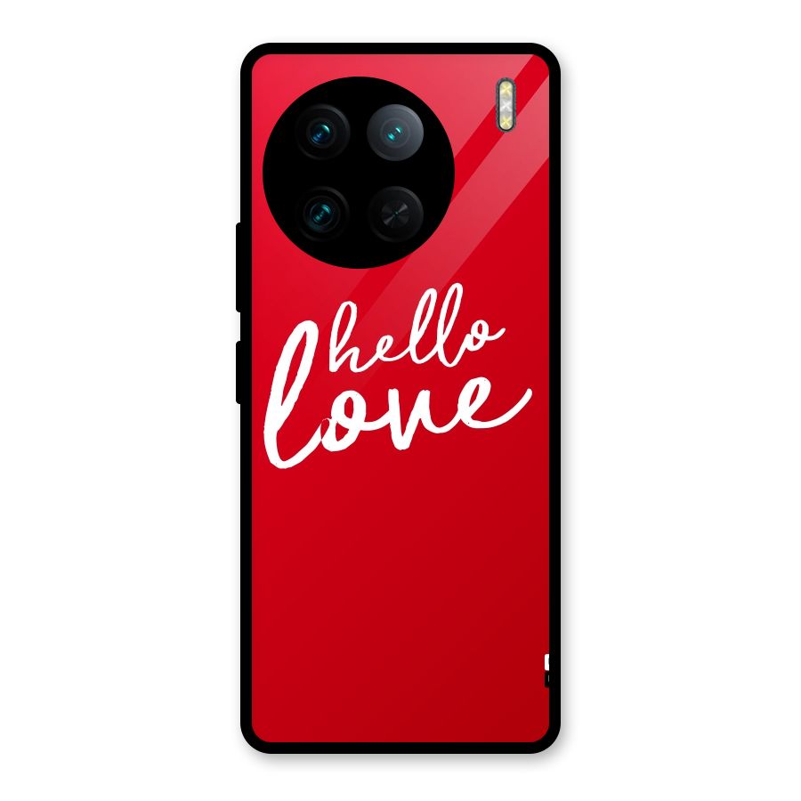 Hello Love Glass Back Case for Vivo X90 Pro