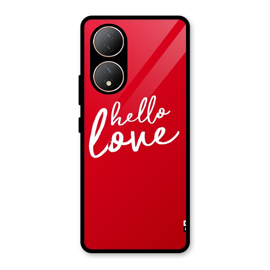 Hello Love Glass Back Case for Vivo Y100A