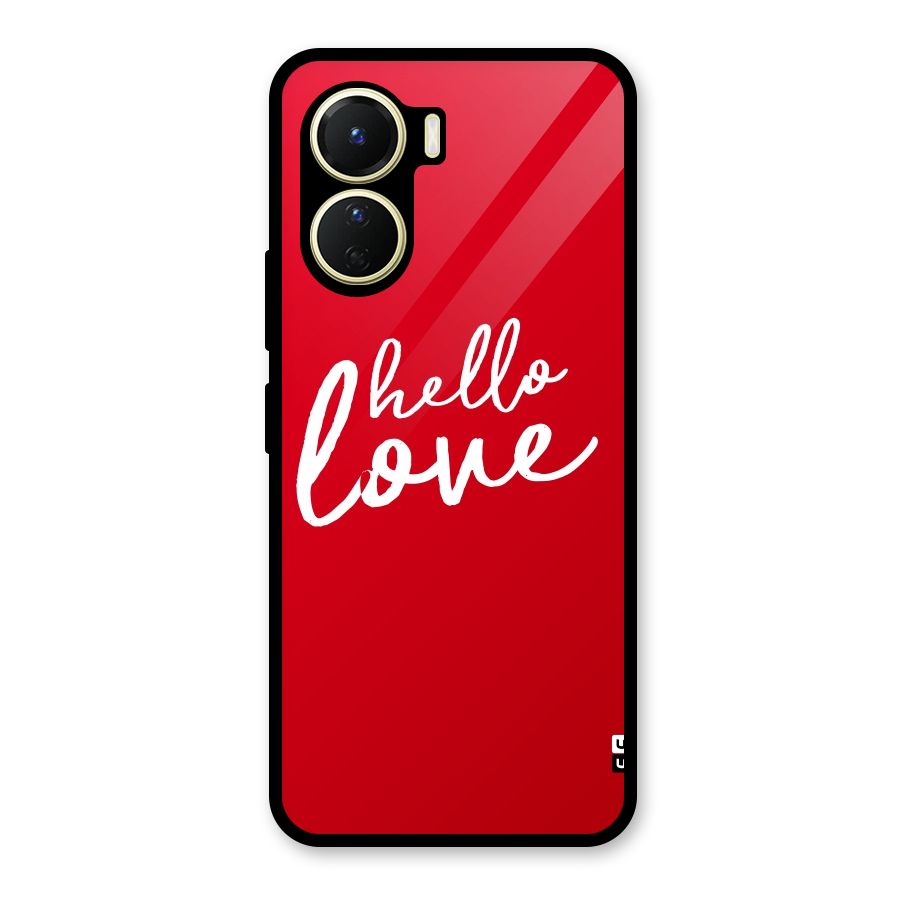 Hello Love Glass Back Case for Vivo Y16