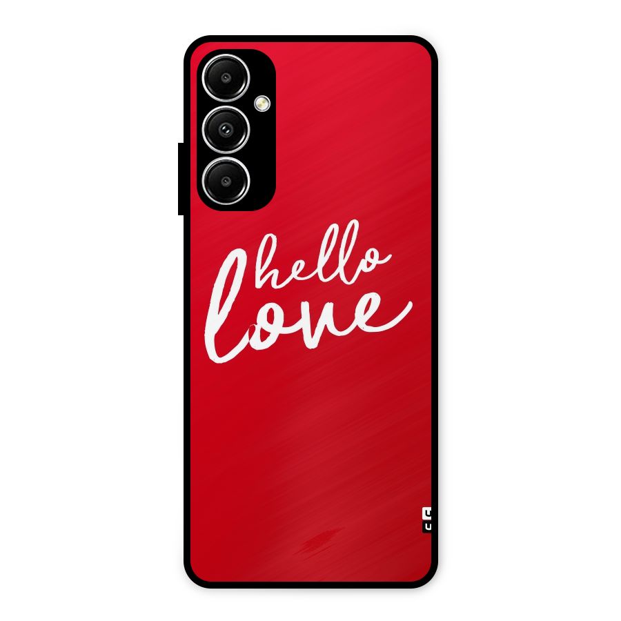 Hello Love Metal Back Case for Galaxy A05s