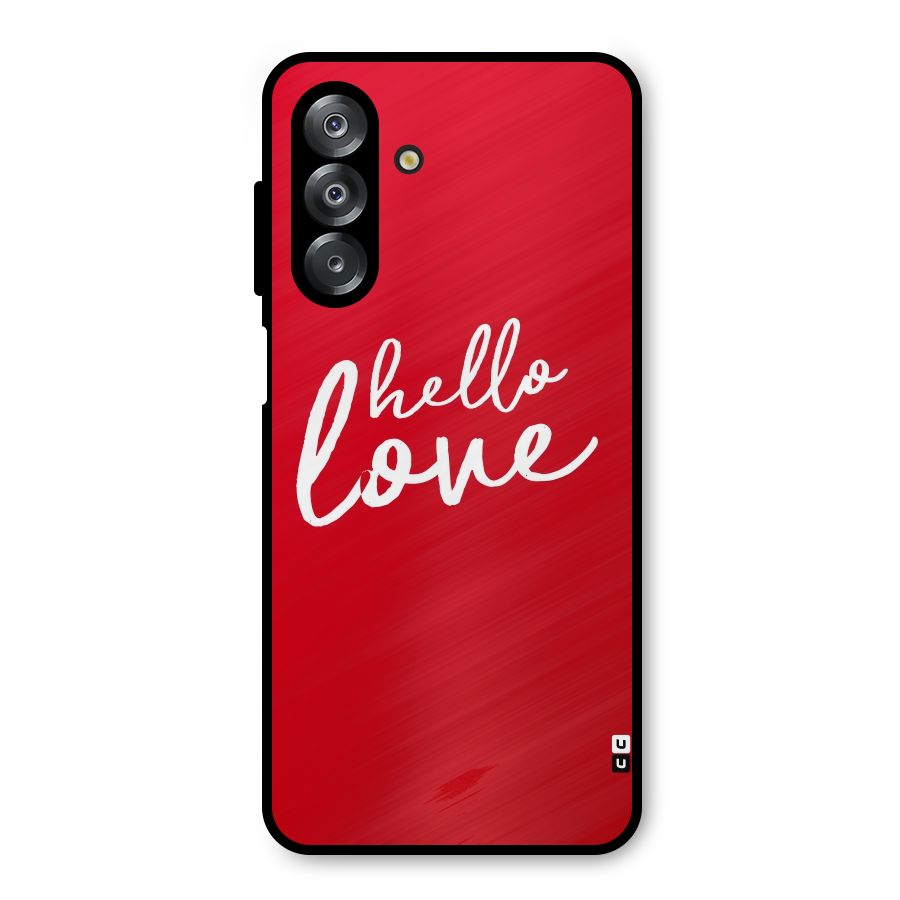 Hello Love Metal Back Case for Galaxy A26