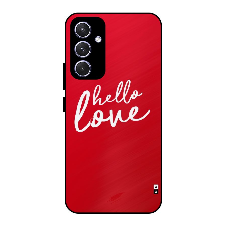 Hello Love Metal Back Case for Galaxy A54