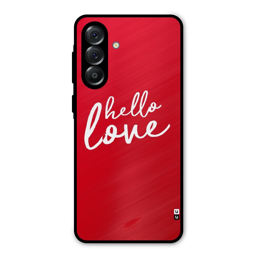 Hello Love Metal Back Case for Galaxy A56