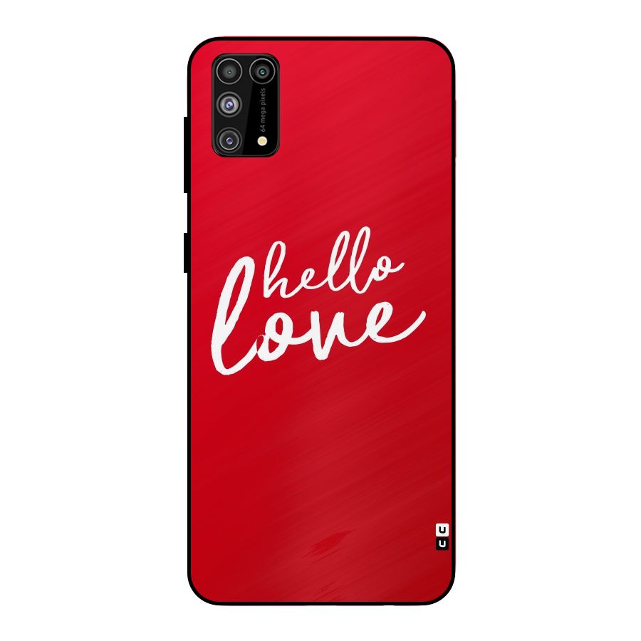 Hello Love Metal Back Case for Galaxy F41